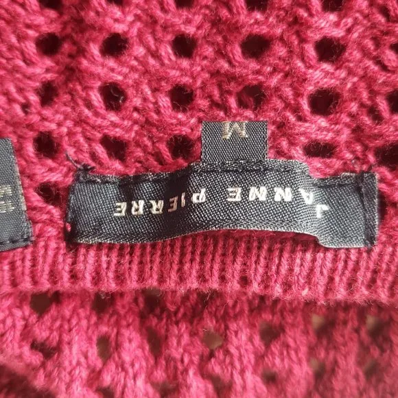 EUC Lightweight open weave women's red sweater - Picture 6 of 8